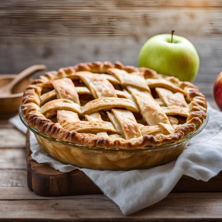 Apple Pie Delight Served on Rustic Wood