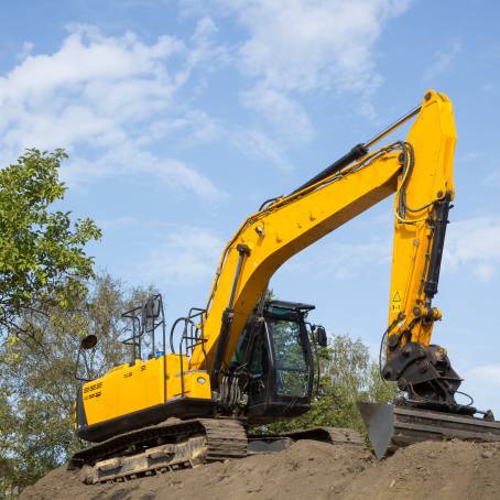 Orange Excavator Bucket Built for Heavy Lifting