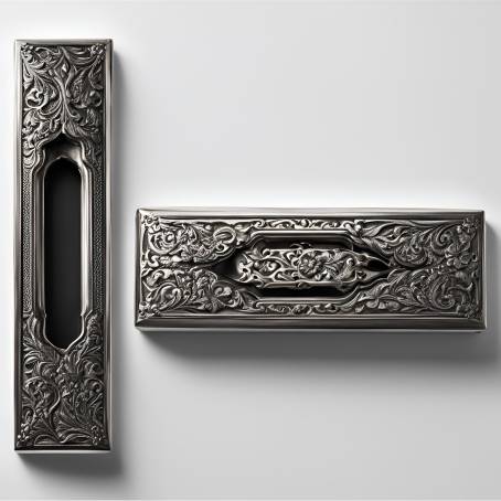 Classic Metal Mezuzah Case on White Background