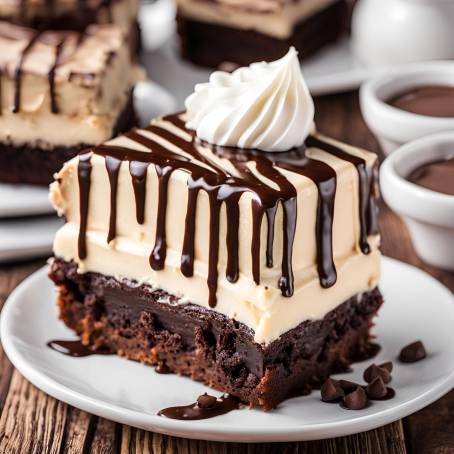 Sweet Brownie Chocolate Cake with Creamy Finish