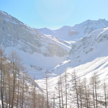 Snowy Mountain Majesty High Peaks in Winters Embrace