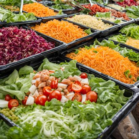 Colorful Salad Medley at Open Market