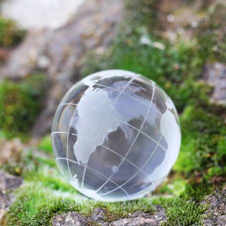 The Beauty of Our Planet Glass Globe Details