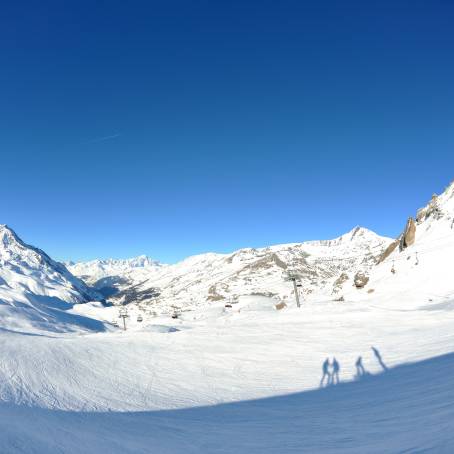 Winter Wonderland High Mountains Dressed in Snow