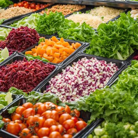 Heaps of Fresh Salads at Local Market