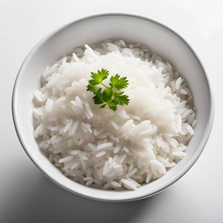 Classic White Rice in a Minimalist Bowl