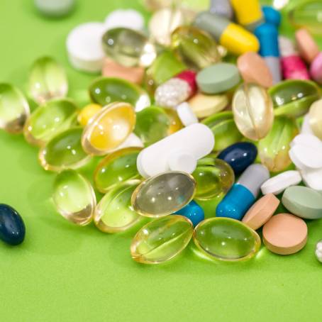 A Close Examination of Pills Isolated Medications on White