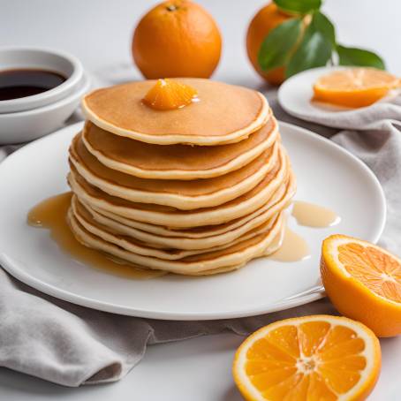 Heavenly Fried Pancake with Orange Garnish