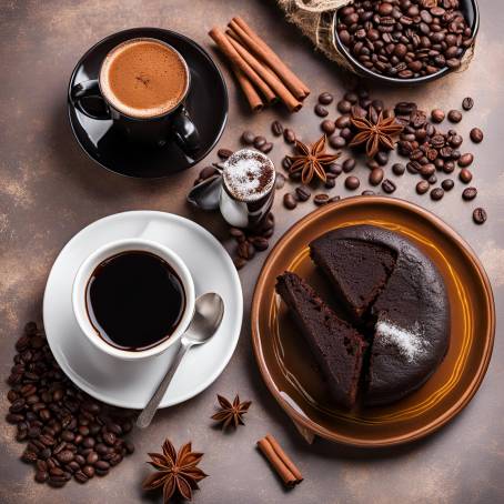 Chocolate Cake with Coffee and Anise Flavor