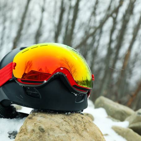 Skiing in Style The Retro Helmet and Goggles Trend