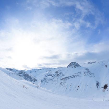 Majestic Winter Peaks High Mountains Blanketed in Snow