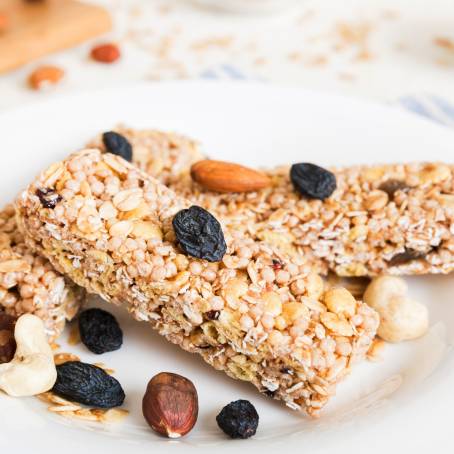 Muesli Bars with Dried Fruit From Conveyor to Consumer