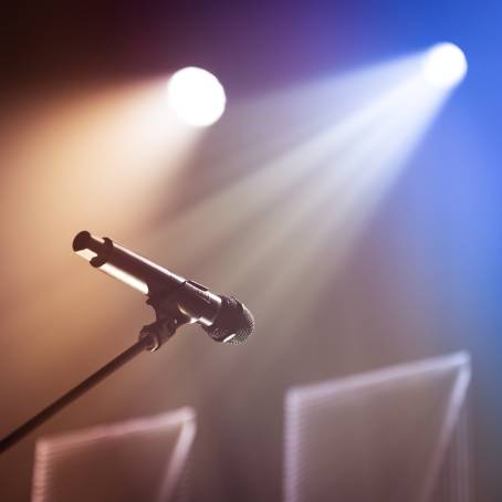 Capturing Sound Retro Style Microphone at Concerts