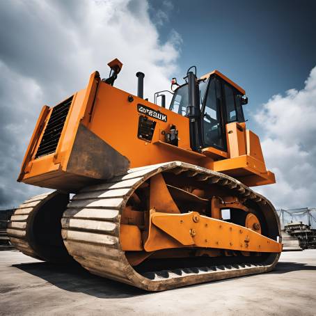 Dynamic Orange Bulldozer Essential for Site Development