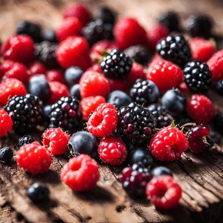 Sweet and Tart Wild Red and Black Berries