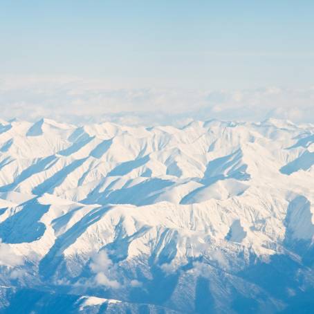 Winter Wonderland High Mountains Under a Blanket of Snow