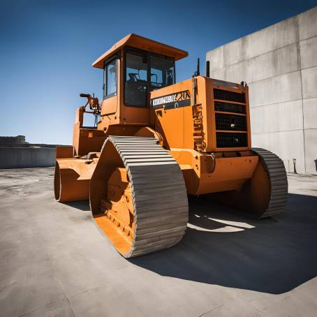 Orange Bulldozer A Beacon of Power on the Job Site