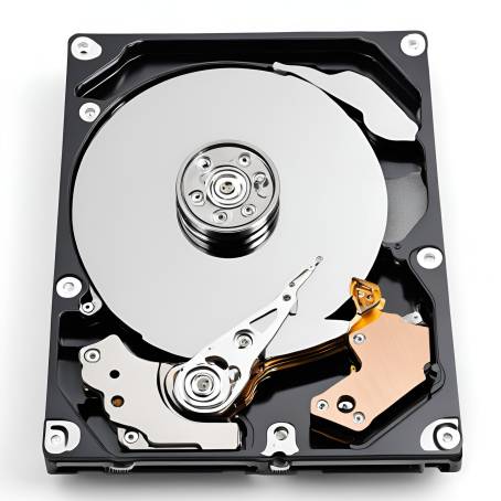 Open Hard Drive Detailed Internal Components