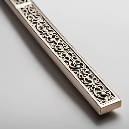 Charming Metal Mezuzah Case on Bright White Background