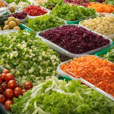 Bountiful Salad Selection at Open Market