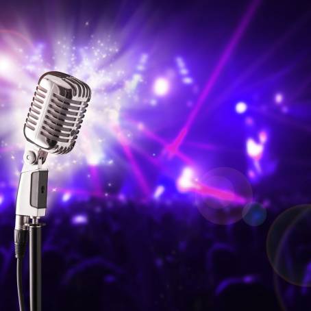 Captivating Concerts Retro Microphones on Stage