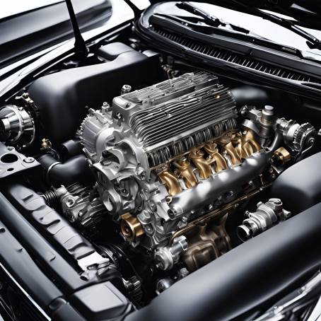 Inside View of a Car Engine Power and Performance