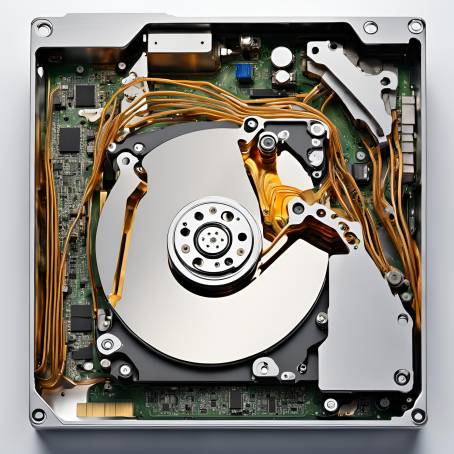 Real Hard Drive Opened for Inspection