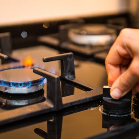 Capturing the Essence Stainless Steel Stove Top Macro