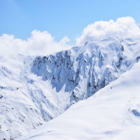 Alpine Bliss Snowy Mountains in the Heart of Winter