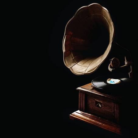 Old World Charm Gramophone with Vinyl Record