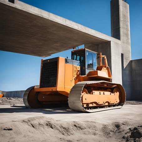 The Bold Orange Bulldozer Transforming Landscapes