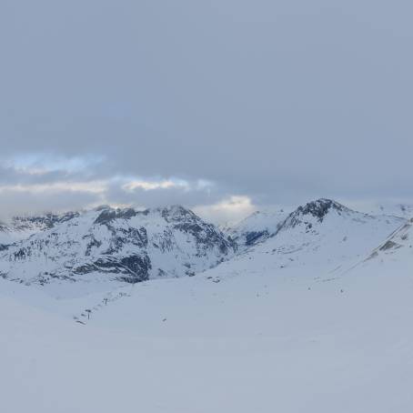 Snow Capped Wonders High Mountains in Winters Embrace