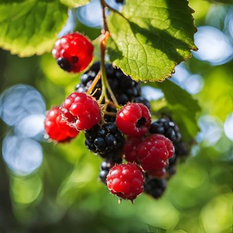 Fresh Wild Berries Red and Black Delights