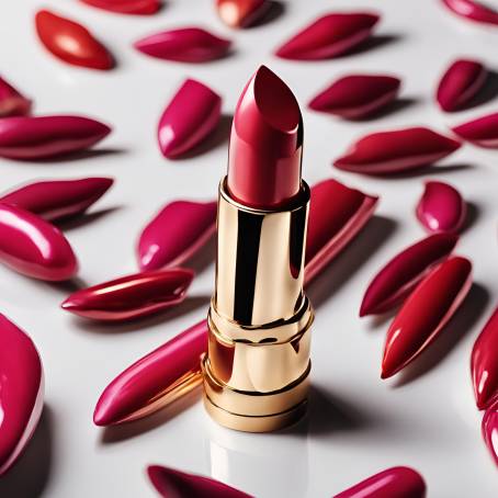 Alluring Shiny Red Lipstick for Bold Looks