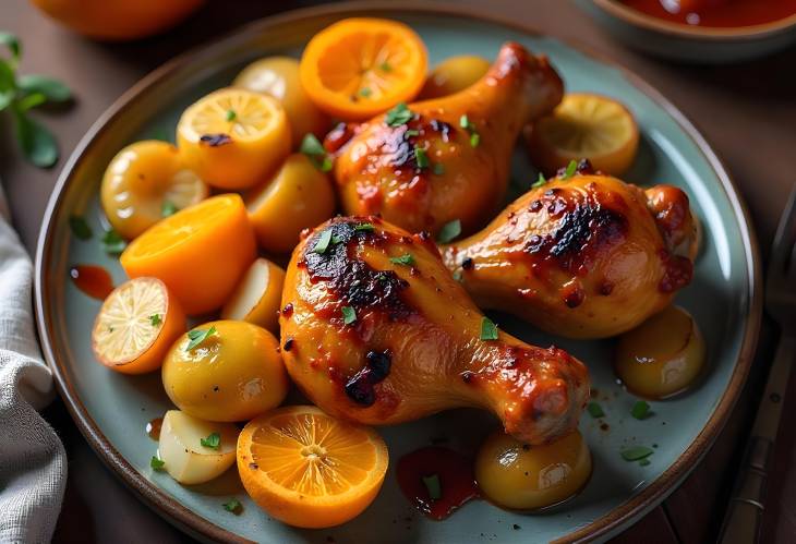 Grilled Spicy Chicken Legs with Citrus and Garlic