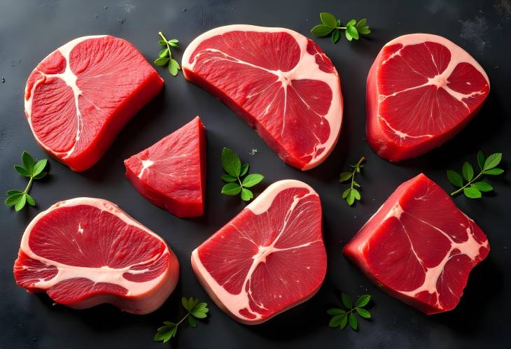 A Carnivores Delight Varieties of Raw Steaks