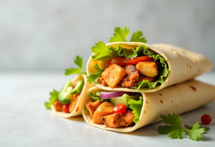 Healthy Lunch Idea Fajita Tortilla Wraps