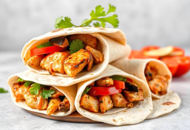 Street Style Fajita Wraps Grilled Chicken Goodness