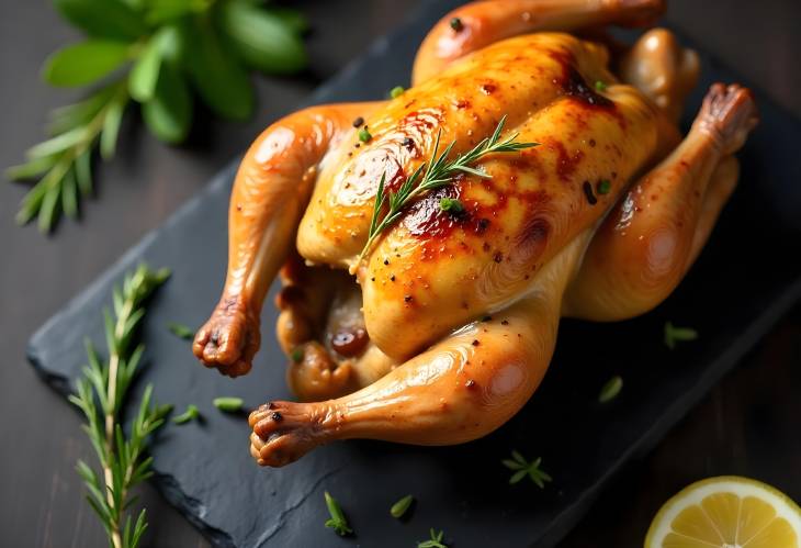 Flavorful Homemade Rotisserie Chicken with Thyme and Lemon