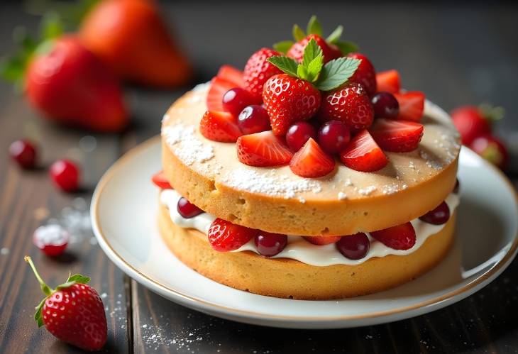 Beautifully Decorated Victoria Sandwich Cake