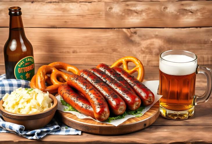 Bavarian Brunch Sausages, Pretzels, and Beer