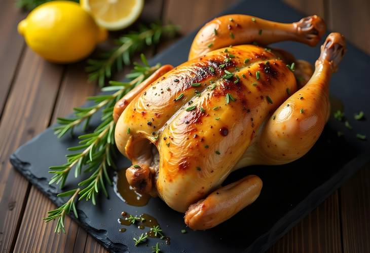 Delicious Rotisserie Chicken with Thyme  Lemon