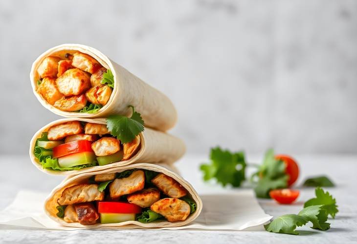 Tasty Tortilla Wraps Healthy Grilled Chicken