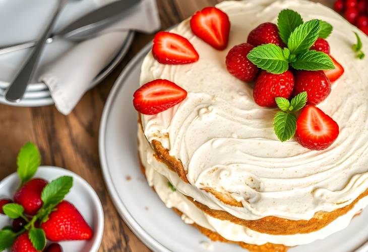 Charming Victoria Sandwich Cake with Strawberries