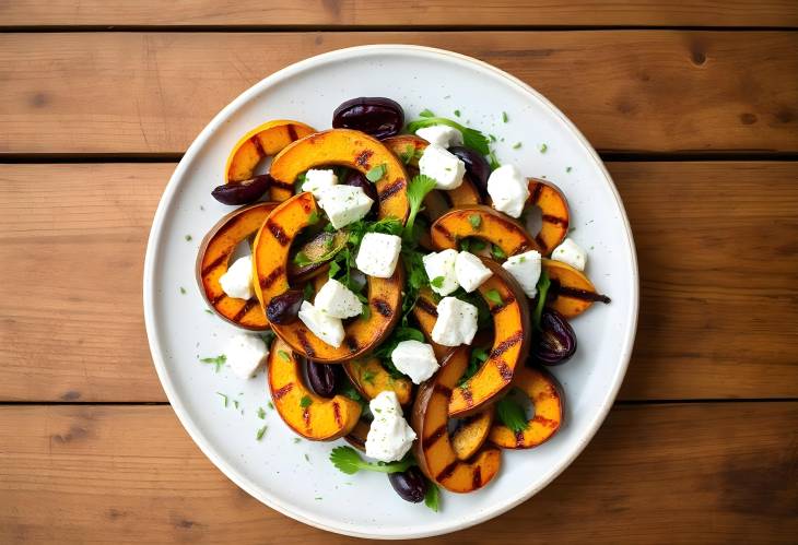 Autumn Salad Grilled Pumpkin and Feta Delight