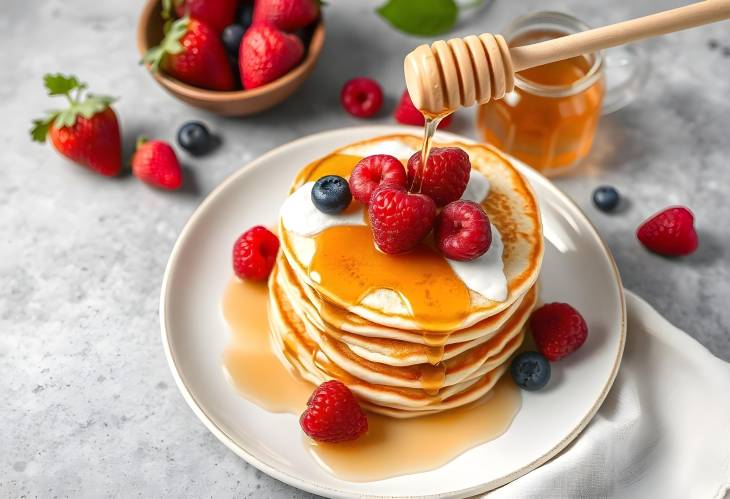 Deliciously Healthy Summer Pancakes with Berries