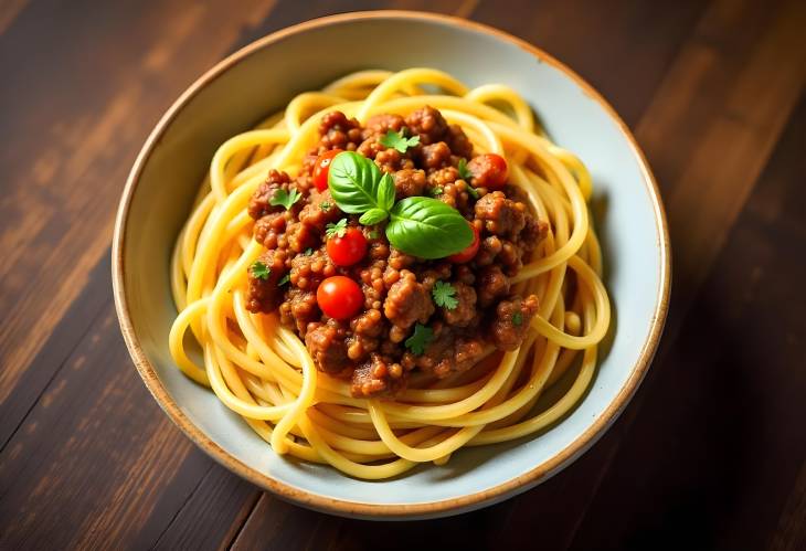 Hearty Spaghetti with Minced Meat and Veggies