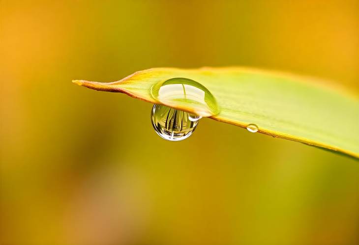 Glistening Drops Close Up of Natures Water Magic