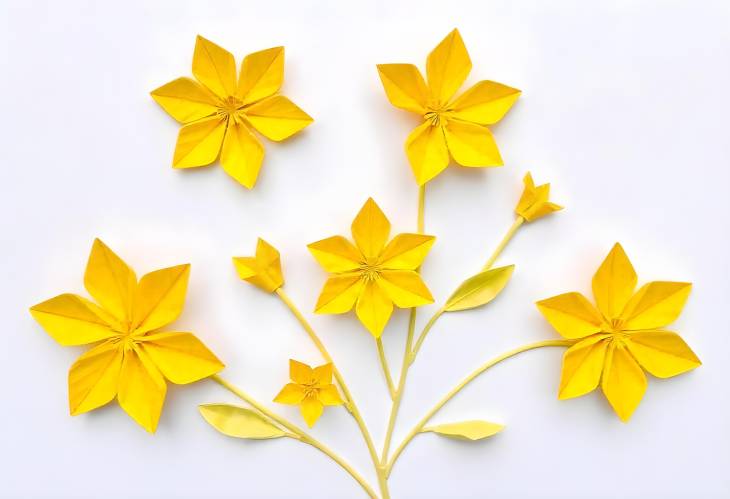 Sunny Origami Flowers A Floral Delight in Yellow