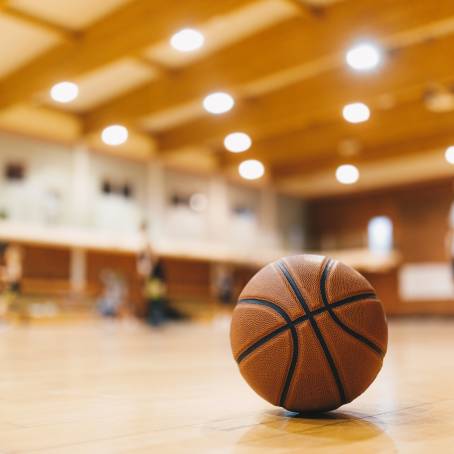 Basketball Ready The Ball on the Ground